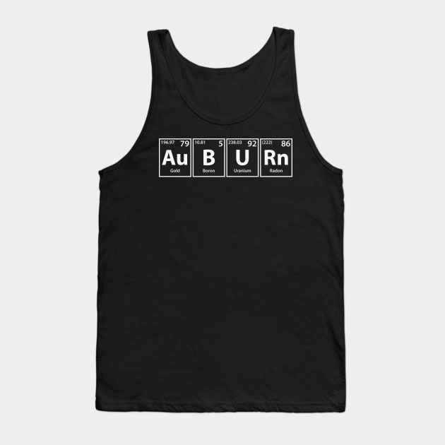 Auburn (Au-B-U-Rn) Periodic Elements Spelling Tank Top by cerebrands